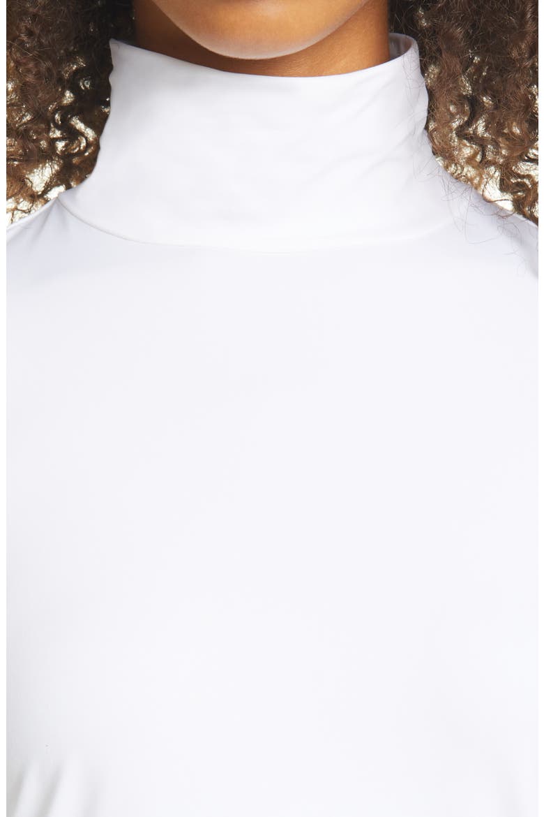 Nuda Fine Jersey Turtleneck Top, Alternate, color, WHITE