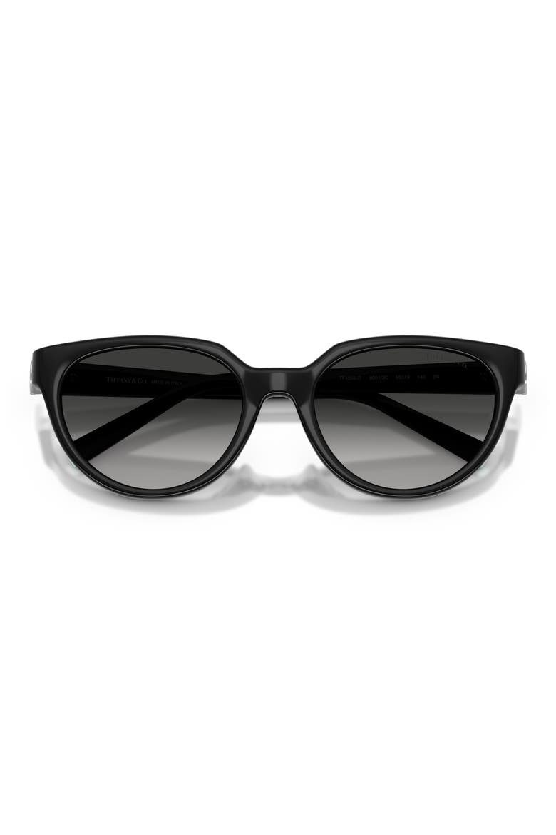 55mm Gradient Cat Eye Sunglasses, Alternate, color, BLACK / GREY GRADIENT