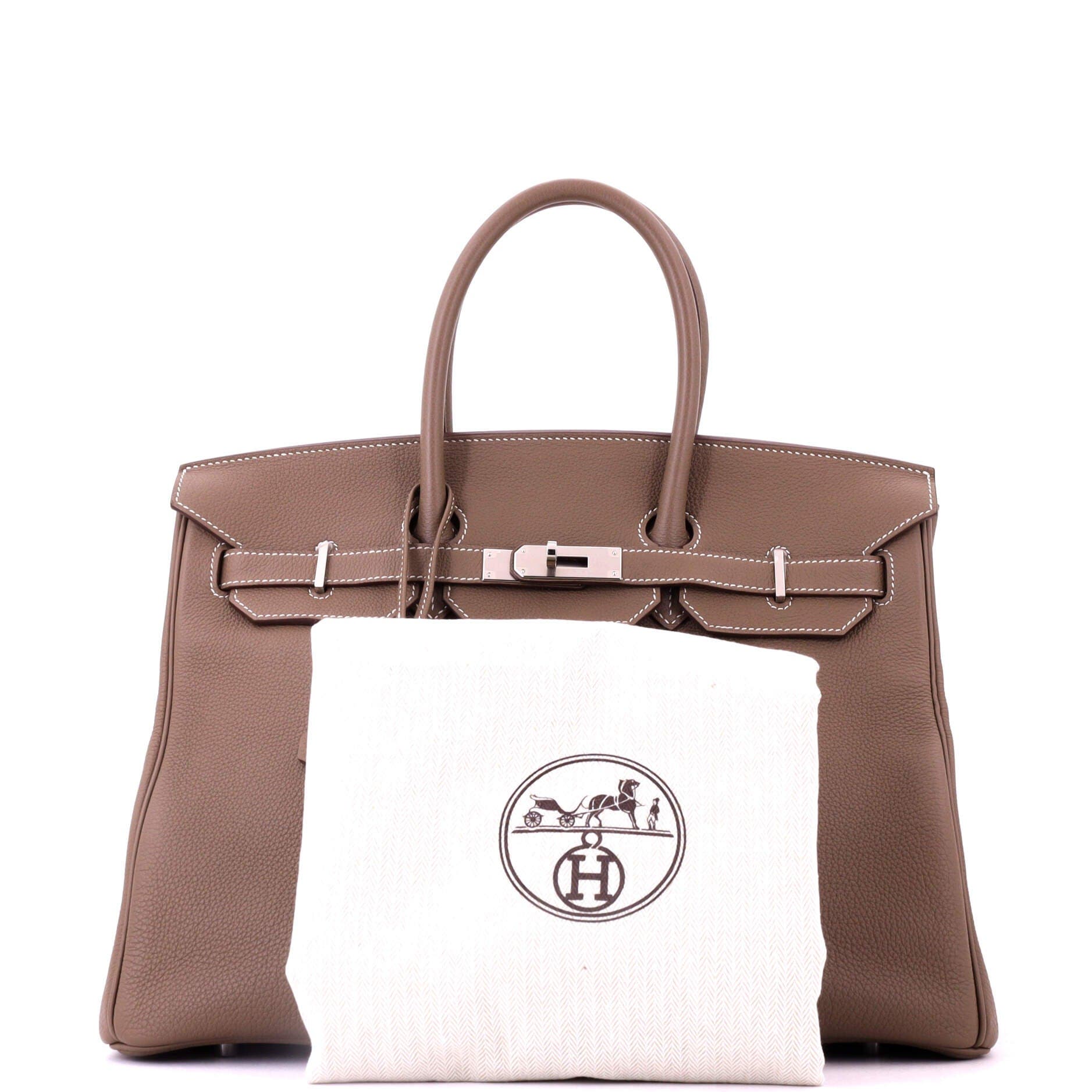 Pre-Owned Hermes Birkin Handbag Grey Togo with Palladium Hardware 35, Alternate, color, Etoupe