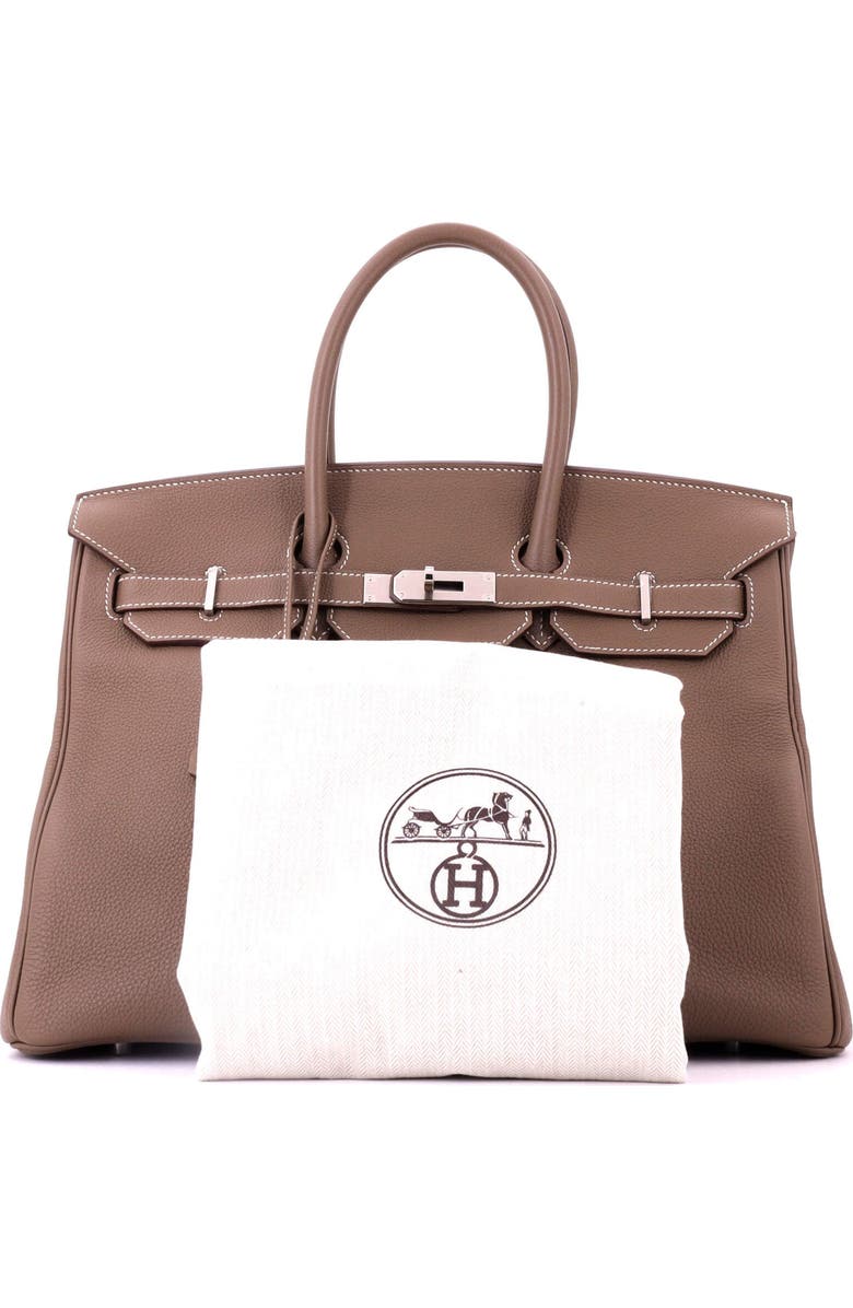 Pre-Owned Hermes Birkin Handbag Grey Togo with Palladium Hardware 35, Alternate, color, Etoupe