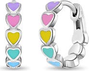 In Season Jewelry Heart Cascade Huggie Hoops
