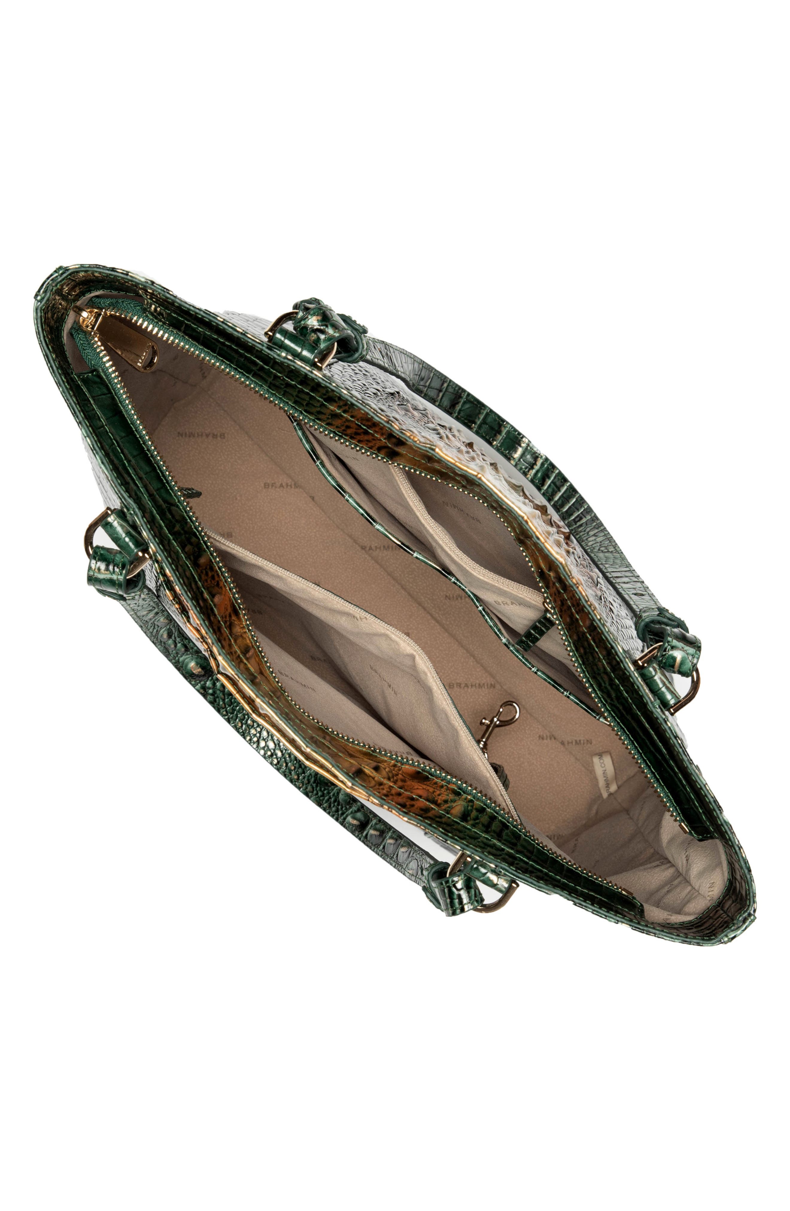 Brahmin Abigail Croc Embossed Leather Tote, Alternate, color, 