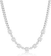SIMONA Round Cubic Zirconia Station Tennis Necklace
