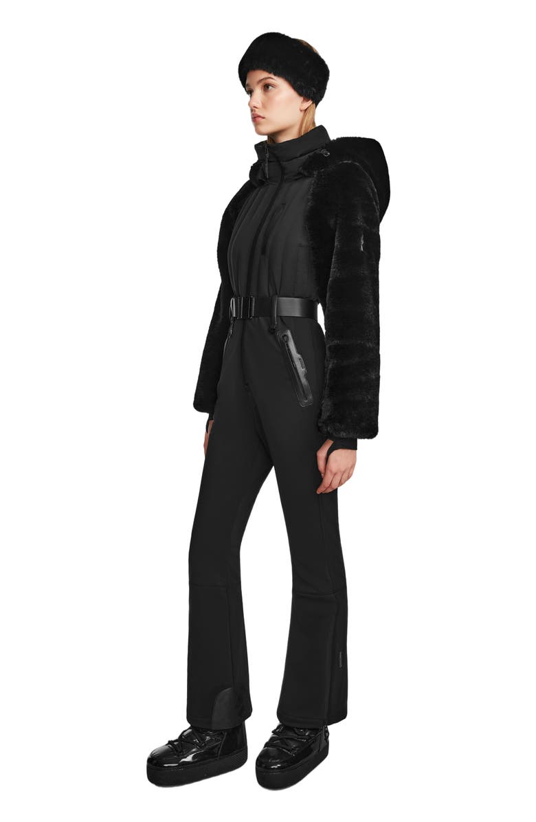 Rudsak DESTINY WOMEN'S ONE-PIECE SKI SUIT WITH FAUX FUR, Alternate, color,