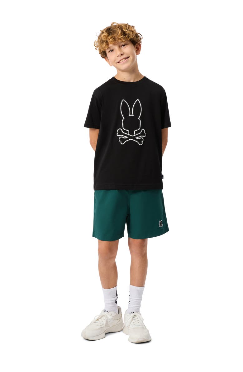 Psycho Bunny Kids' Palmview Hydrochromic Swim Trunks, Alternate, color, Sea Moss