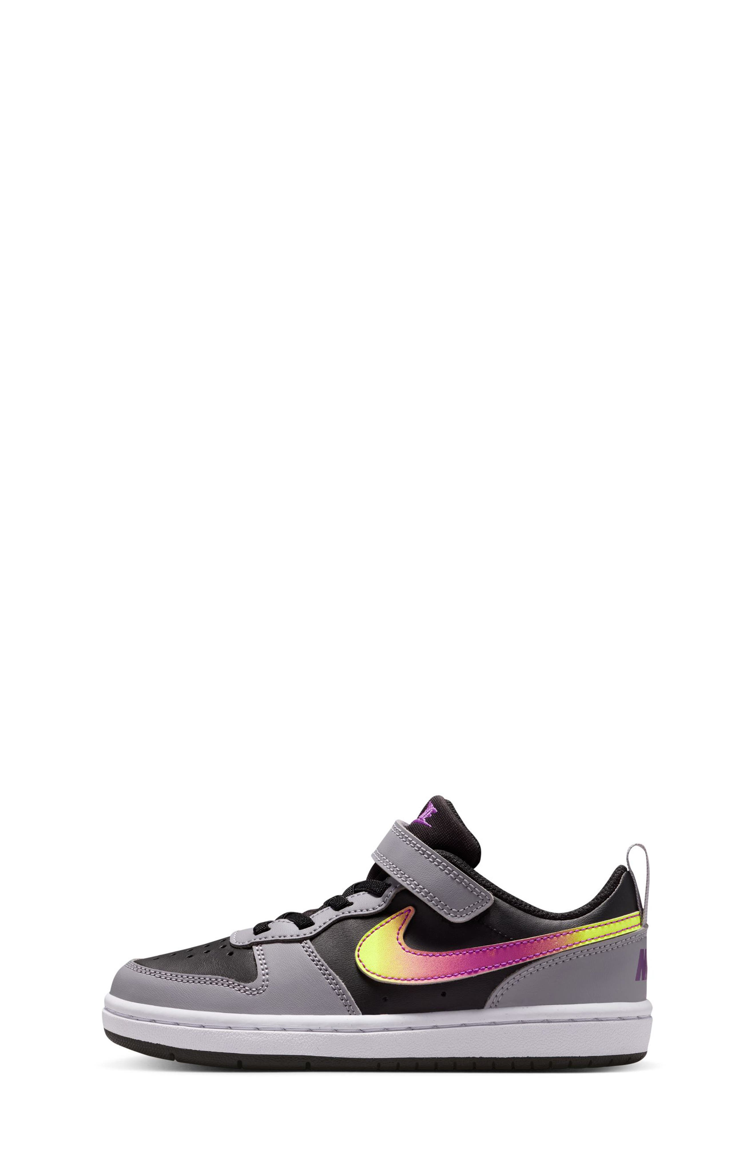 Nike Kids' Court Borough Low Recraft Sneaker, Alternate, color, Black/ Purple/ Grey/ White