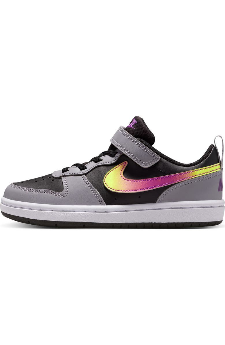 Nike Kids' Court Borough Low Recraft Sneaker, Alternate, color, Black/ Purple/ Grey/ White