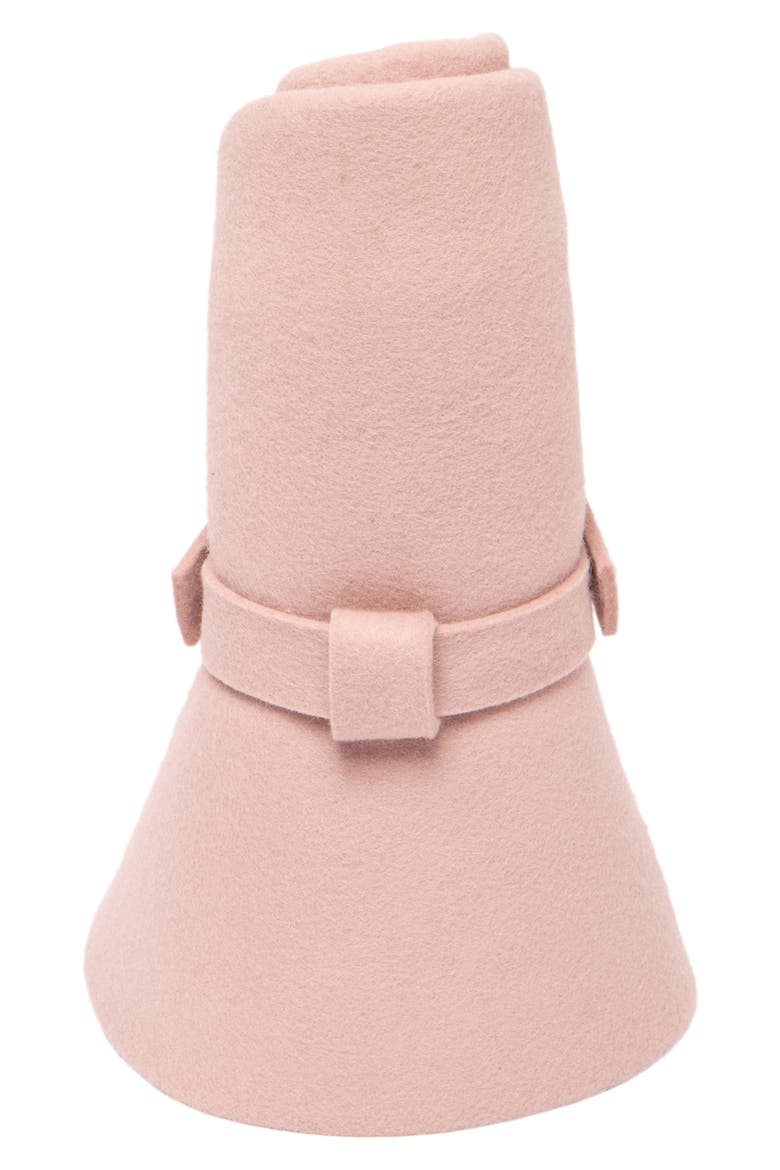 Packable Wool Felt Fedora Hat, Alternate, color, BLUSH