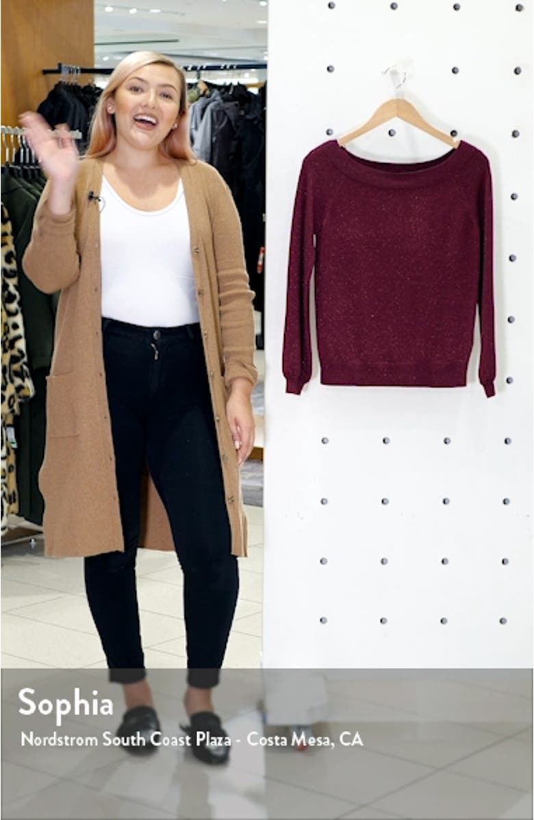 Mabel Metallic Bishop Sleeve Sweater, sales video thumbnail