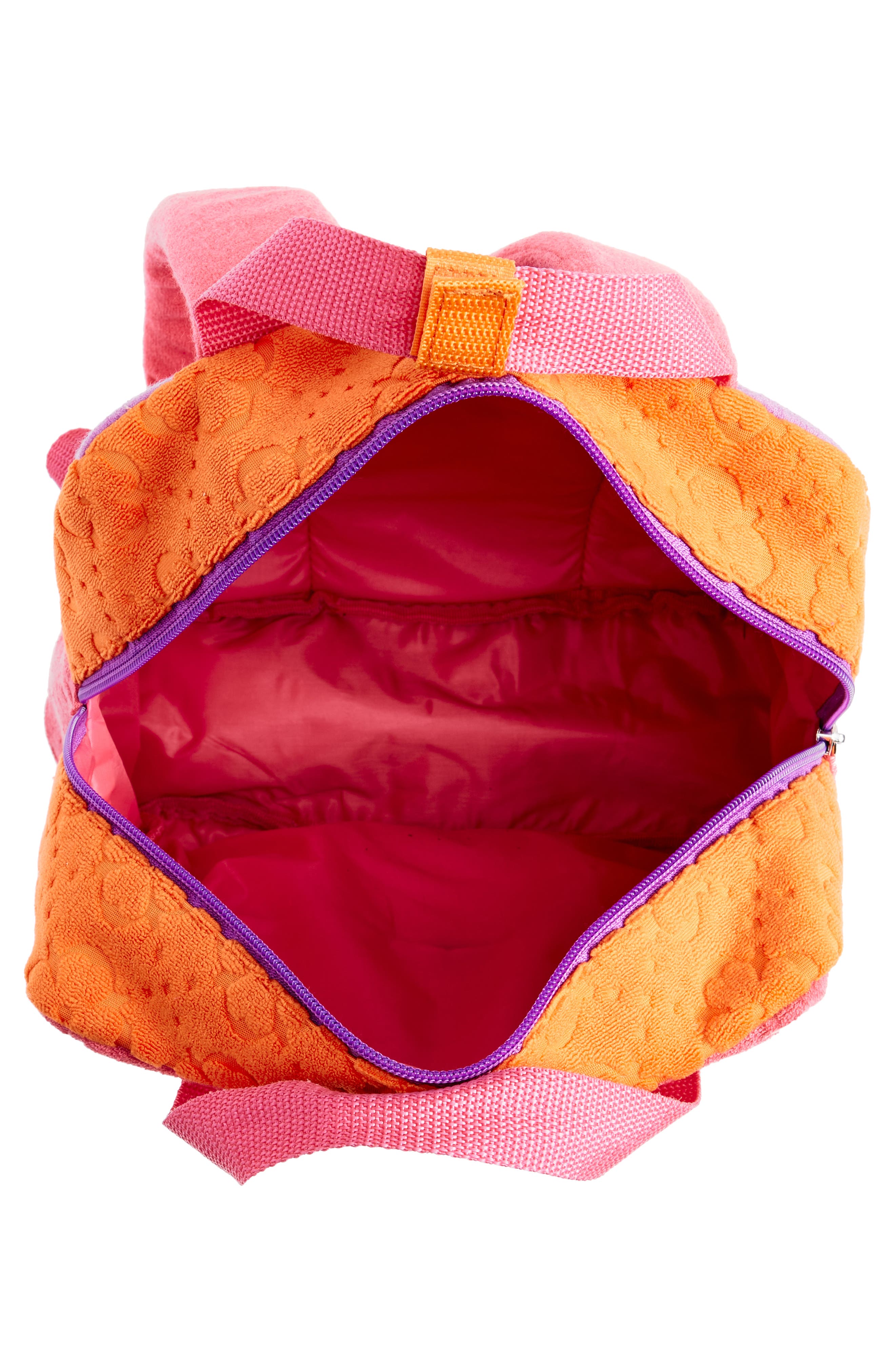 Ruby & Ry Kids' Flower Terry Cloth Backpack, Alternate, color, 