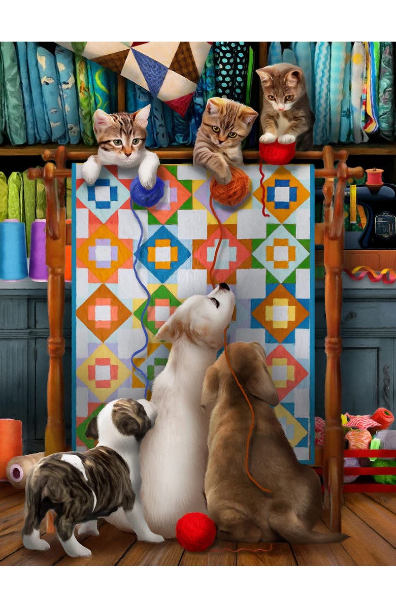 Sunsout Kitty High Jinx 300 piece Jigsaw Puzzle for Adults, Alternate, color, Multicolor