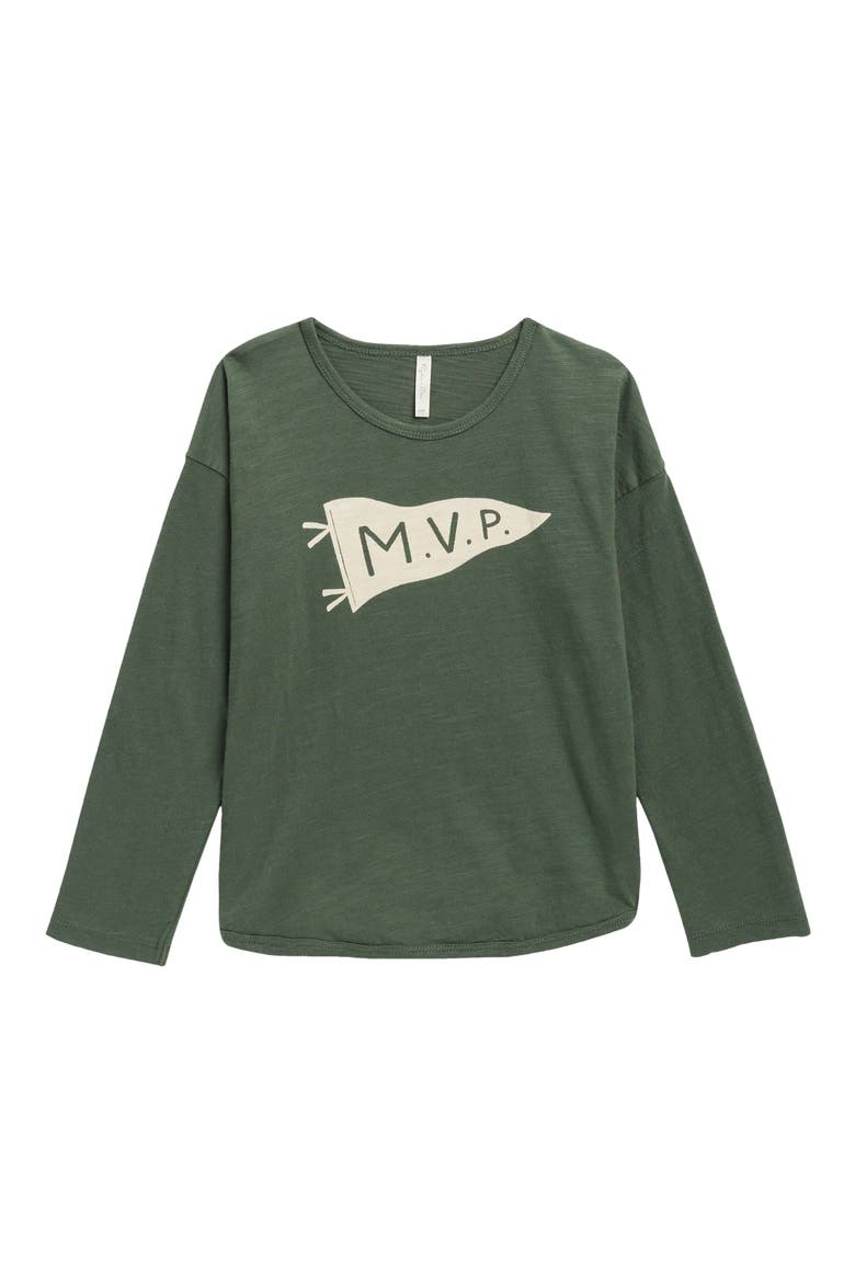 Kids' MVP Long Sleeve Graphic T-Shirt, Main, color, GREEN