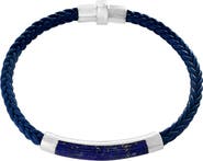 EFFY Sterling Silver Lapis Leather Bracelet