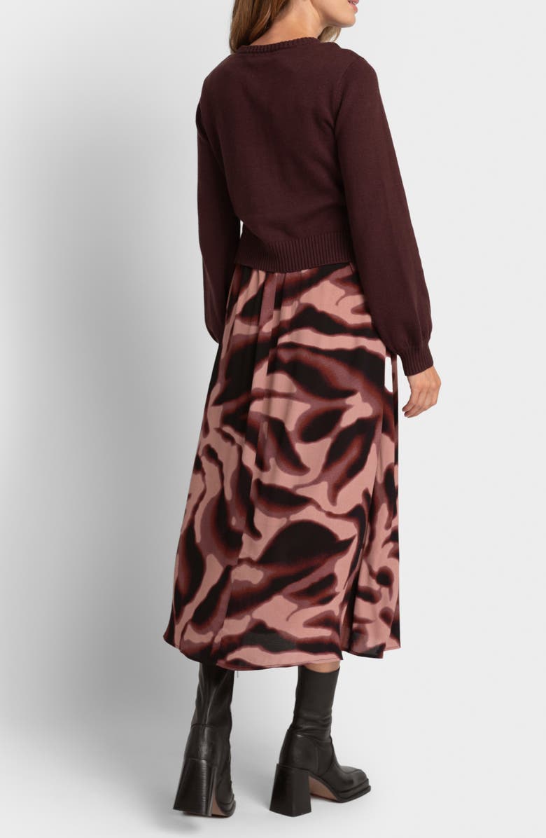 Seraphine Midi Dress & Sweater Maternity/Nursing Set, Alternate, color, 