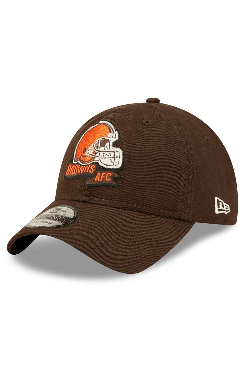 New Era Youth New Era Brown Cleveland Browns 2022 Sideline Adjustable 9TWENTY Hat, Alternate, color, Brown