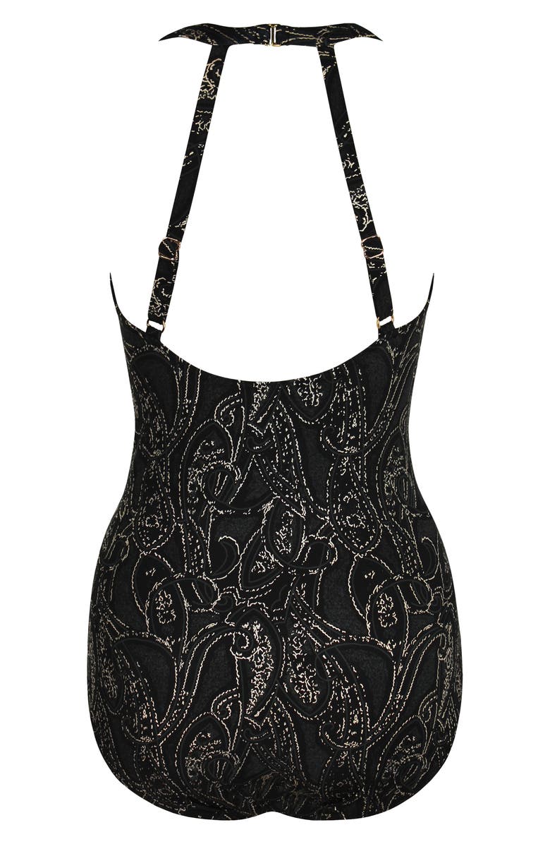 Miraclesuit<sup>®</sup> Sultana Wrapsody One-Piece Swimsuit, Alternate, color, Black