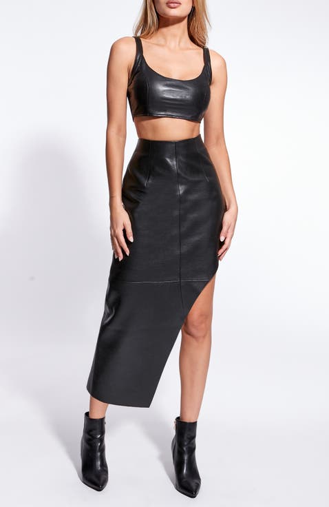Fallon Recycled Leather Skirt