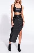 AS by DF Fallon Recycled Leather Skirt