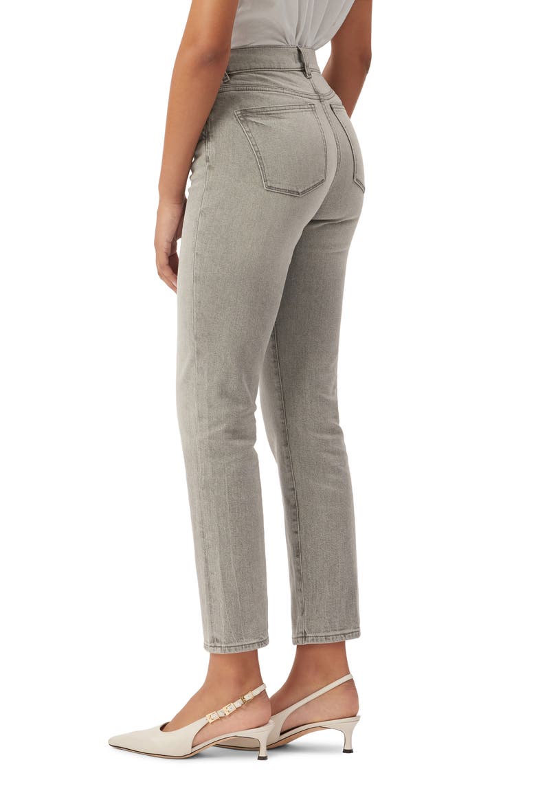Patti High Waist Vintage Ankle Straight Leg Jeans, Alternate, color, LT SMOKE