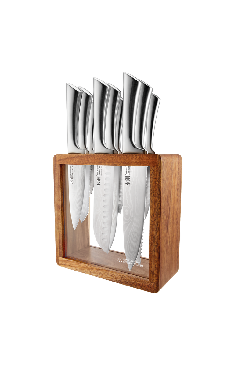 Cuisine::pro<sup>®</sup> Damashiro<sup>®</sup> 10-Piece Hiryu Knife Block, Main, color, Silver