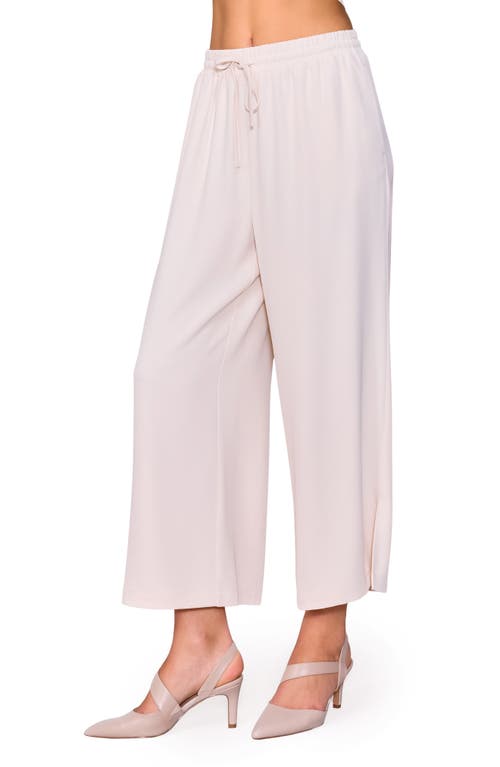 Melloday Crepe Drawstring Pants In Brown