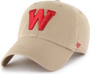 '47 Men's '47 Khaki Wisconsin Badgers Vault Clean Up Adjustable Hat