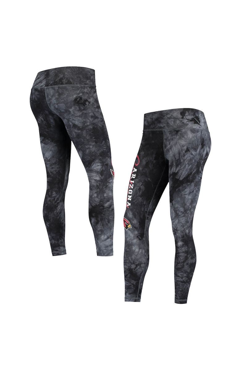 CONCEPTS SPORT Women's Concepts Sport Black Arizona Cardinals Burst Tie-Dye Leggings, Alternate, color,