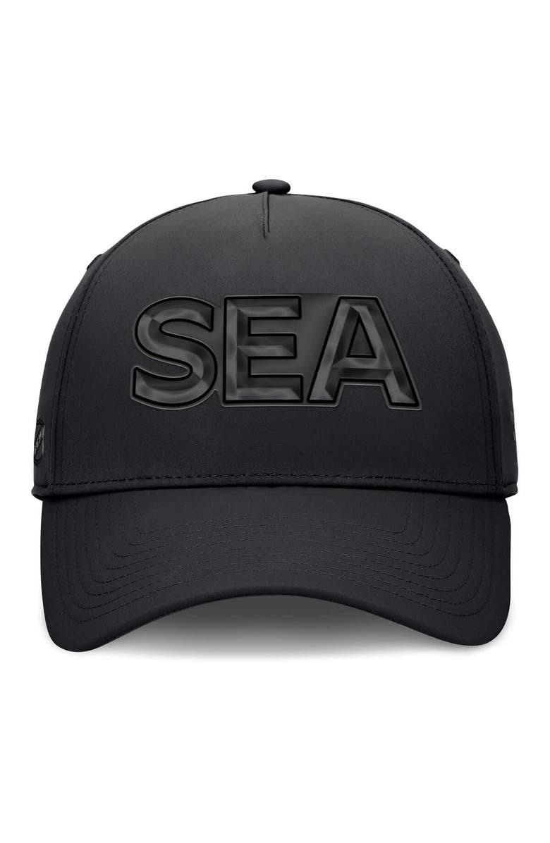 FANATICS Men's Fanatics Black Seattle Kraken Authentic Pro Road Team Code Flex Hat, Alternate, color, Black