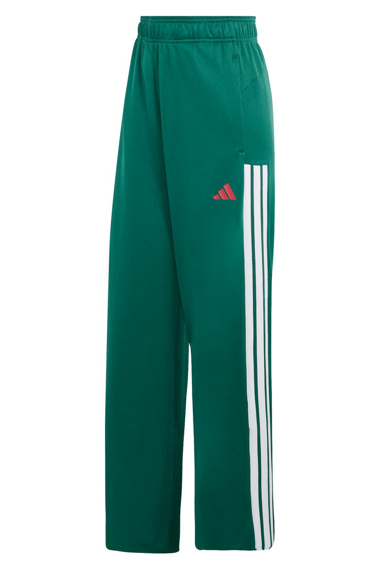 House of Tiro Wide Leg Track Pants, Alternate, color, DARK GREEN/ SCARLET/ WHITE