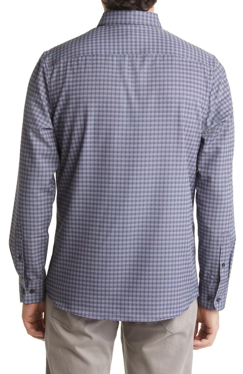 Nordstrom Tech-Smart Trim Fit Check Stretch Button-Down Shirt, Alternate, color, 