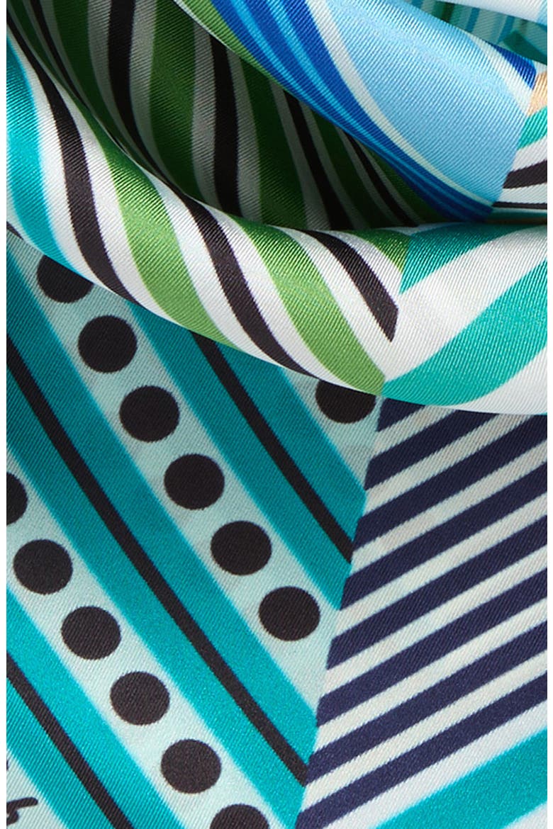 Stripe Vortex Silk Square Scarf, Alternate, color, HAWAIIAN OCEAN
