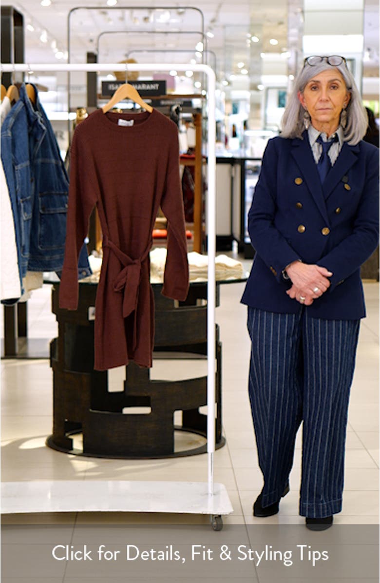 Lucca Long Sleeve Mini Sweater Dress, sales video thumbnail