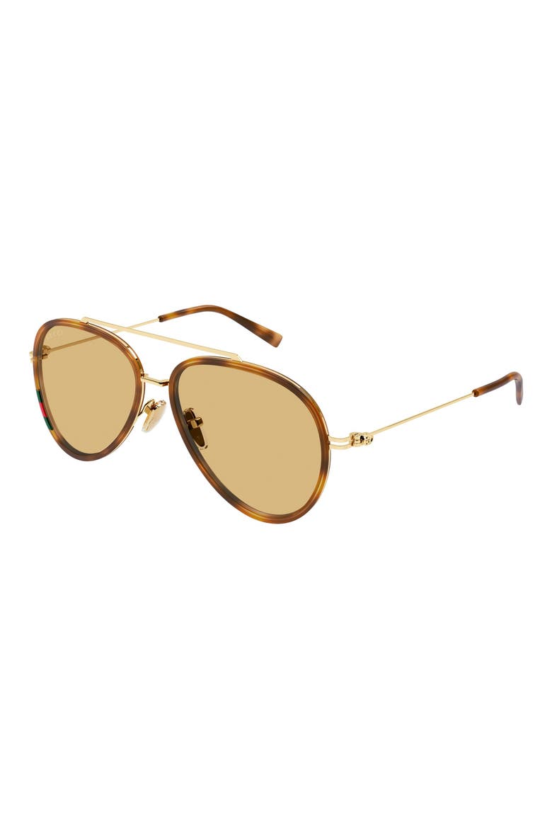 56mm Navigator Sunglasses, Alternate, color, HAVANA