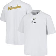 PLEASURES Men's PLEASURES  White Milwaukee Brewers Mascot T-Shirt
