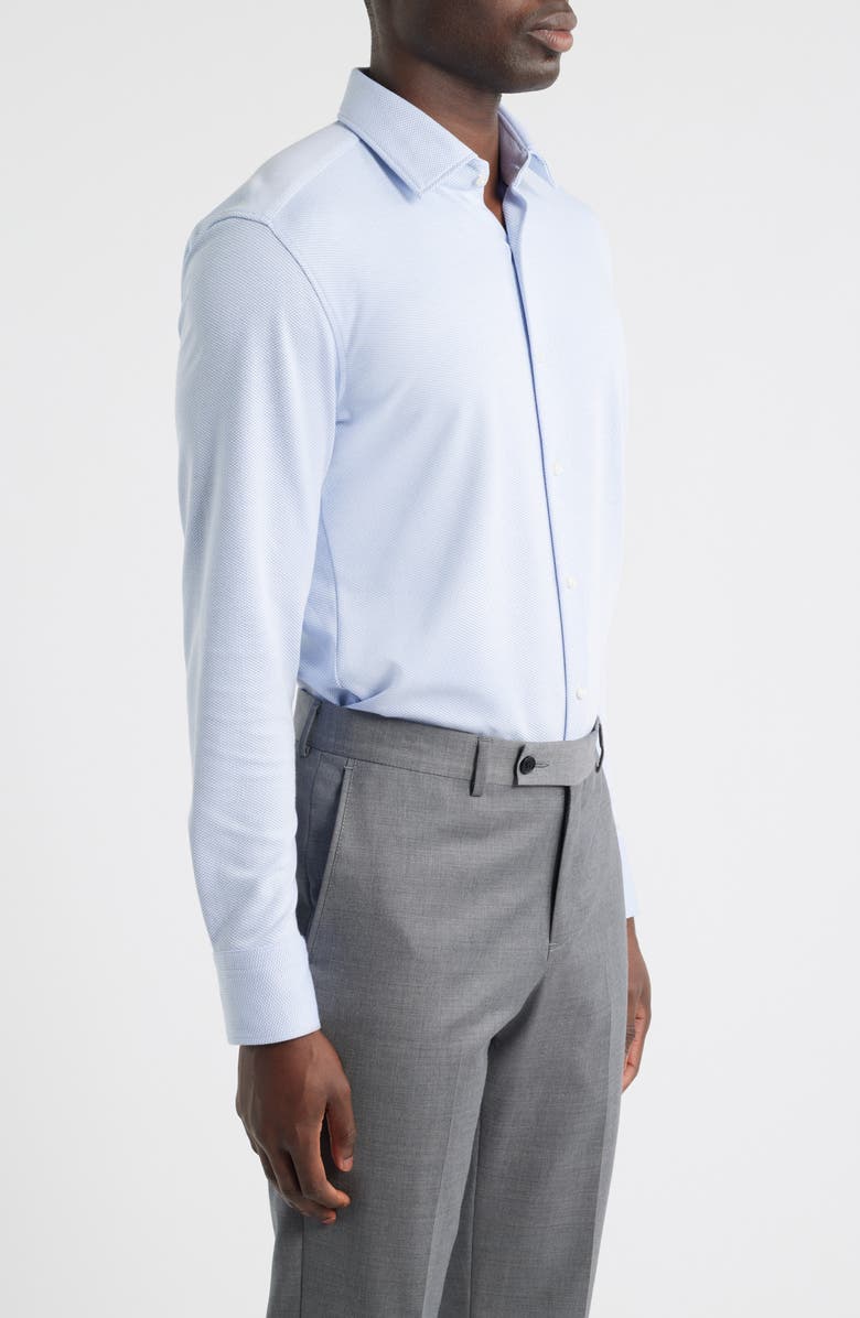 BOSS Hank Kent Performance Twill Dress Shirt, Alternate, color, Light/ Pastel Blue