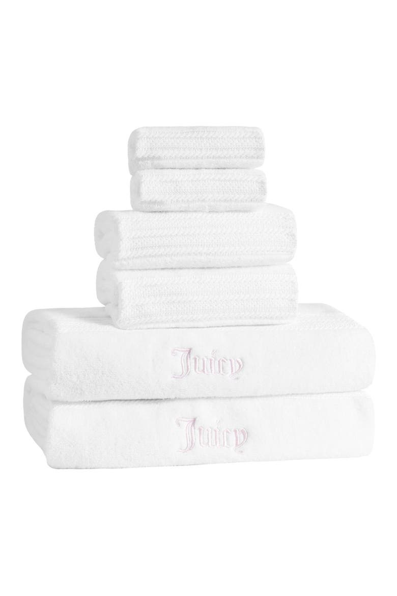 Alyssa 6-Piece Towel Set, Main, color, WHITE