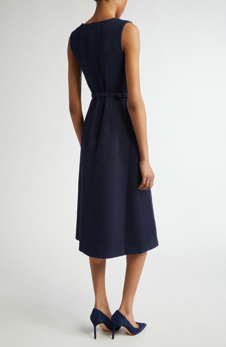 Emilia Wickstead Pinah Belted Cotton Blend Bouclé Dress, Alternate, color, 