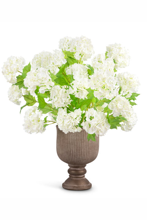 Maelle RealTouch Snowball Hydrangea Pedestal Arrangement