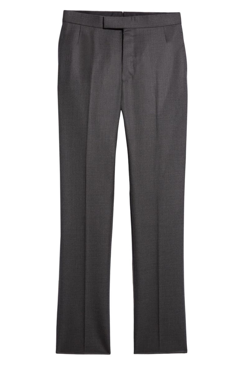 Classic Super 120s Wool Backstrap Pants, Alternate, color, DARK GREY