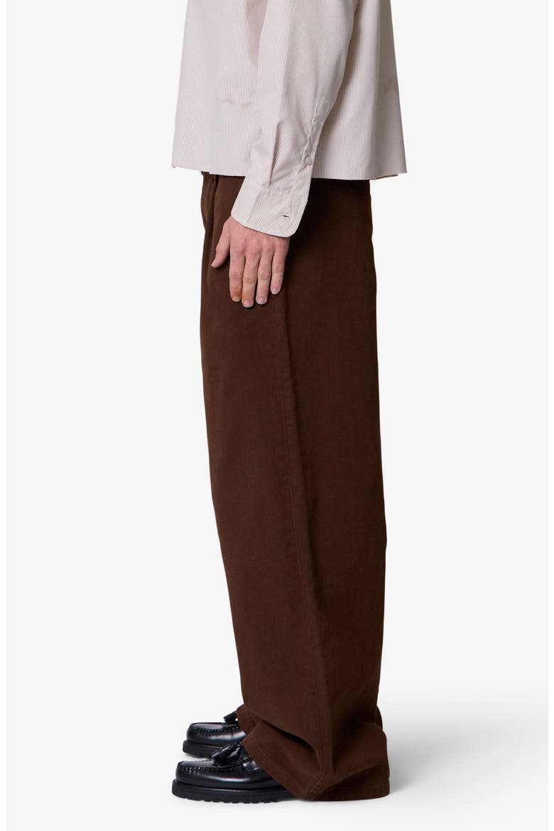 Cotton Twill Barrel Pants, Alternate, color, BROWN