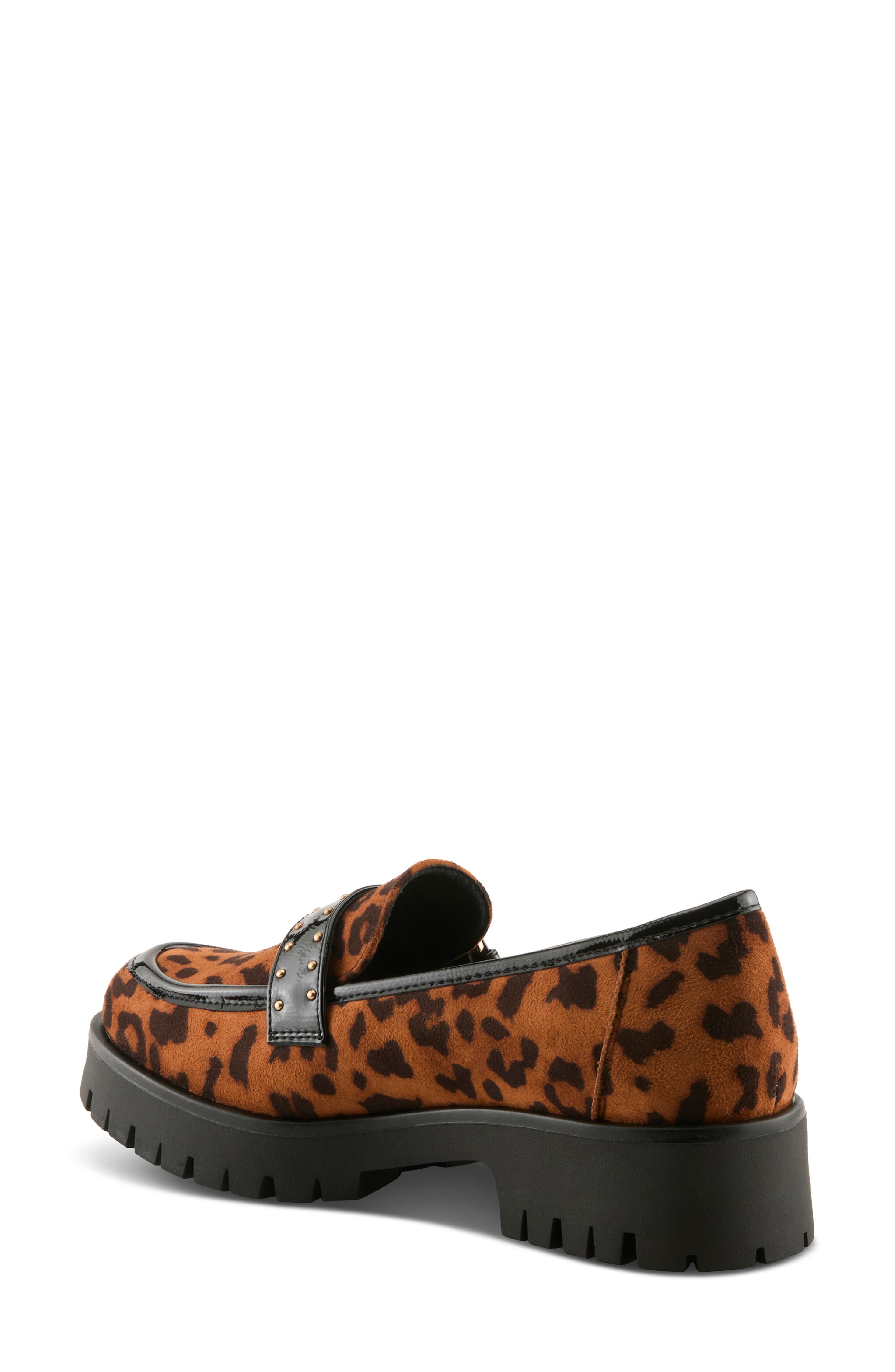 Pacha Lug Sole Platform Loafer, Alternate, color, LEOPARD PRINT