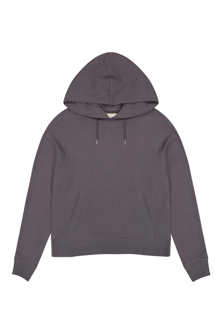 Cotton French Terry Hoodie, Alternate, color, IRON GREY