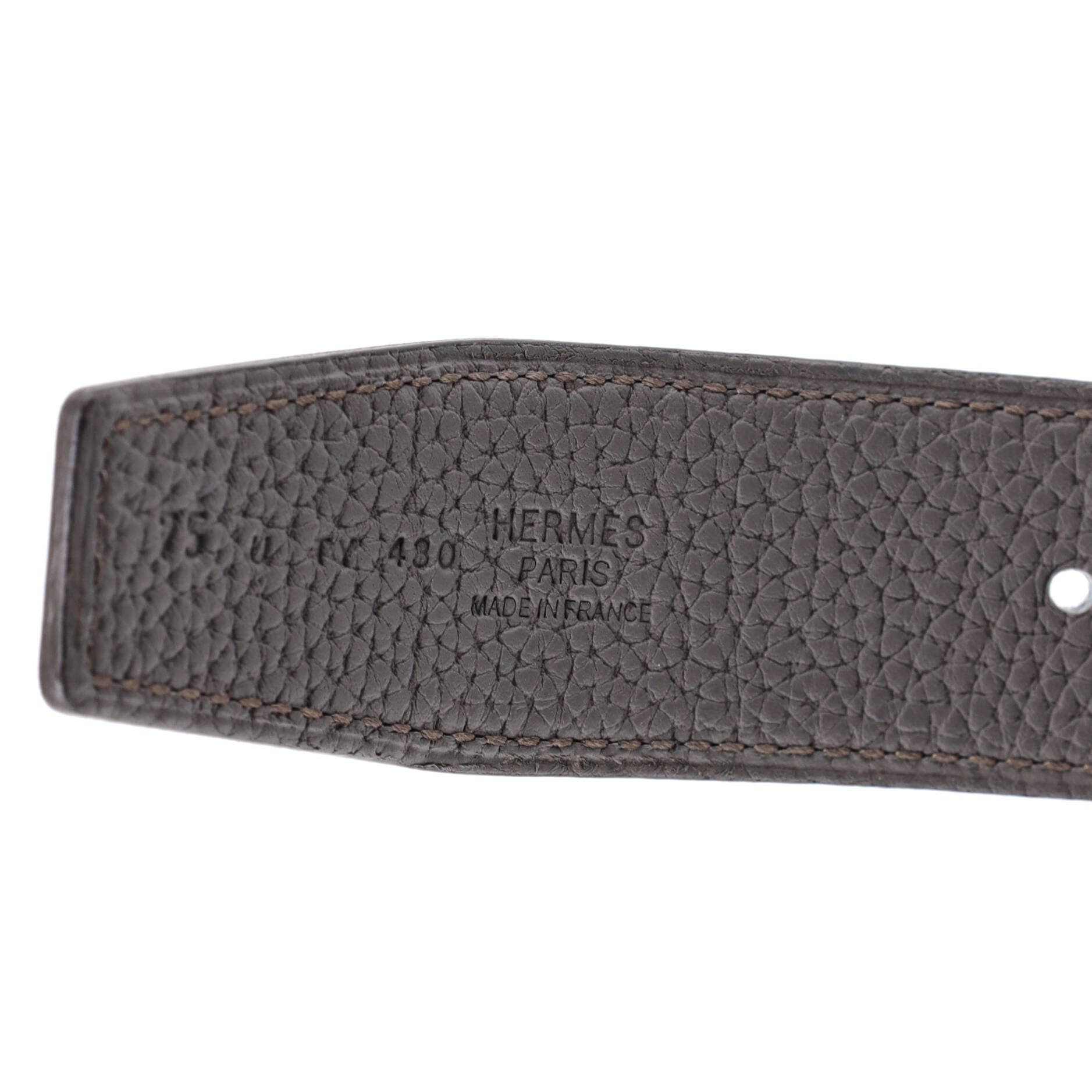 H Au Carre Reversible Belt Leather Medium, Alternate, color, Black
