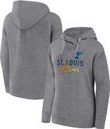 FANATICS Women's Fanatics Branded Heather Gray St. Louis Blues Script Favorite Pullover Hoodie