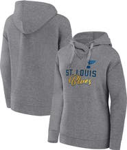 FANATICS Women's Fanatics Branded Heather Gray St. Louis Blues Script Favorite Pullover Hoodie