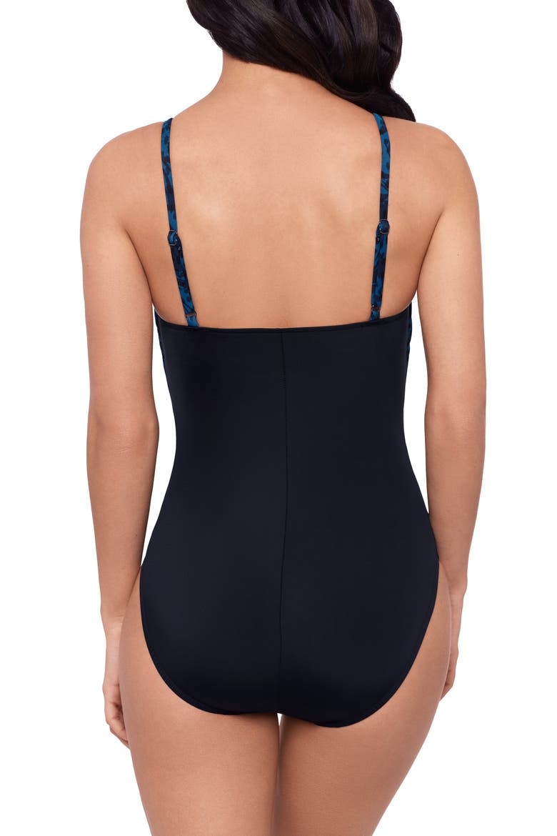 Swoon Lisa Underwire One-Piece Swimsuit, Alternate, color, NAVY