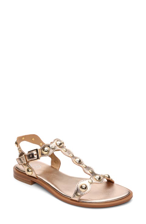 Phanny Metallic Studded Ankle Strap Sandal (Women)