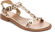 Ash Phanny Metallic Studded Ankle Strap Sandal