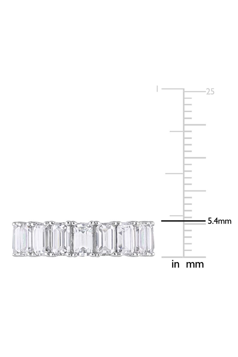 Moissanite Emerald Eternity Ring 14k White Gold, Alternate, color, 14k White Gold