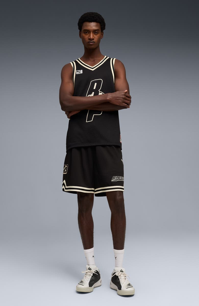 PUMA x Represent Mesh Drawstring Basketball Shorts, Alternate, color, 